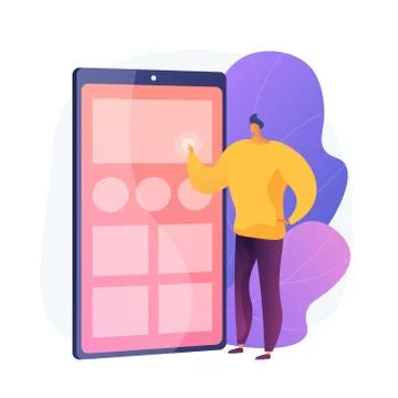 Application testing vector concept metaphor Illustrazione stock