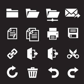 Application toolbar icons Stock Illustration