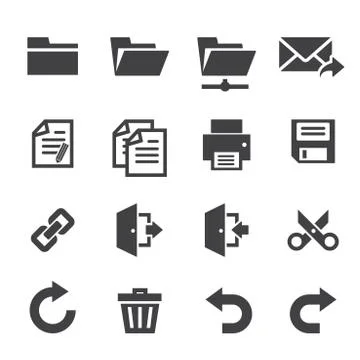 Application toolbar icons Stock Illustration