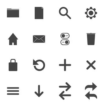 Application tools web page icons Stock Illustration