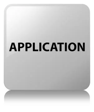 Application white square button Illustrazione stock