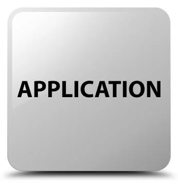 Application white square button Stock Illustration