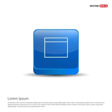Application window interface icon - 3d Blue Button Stock Illustration