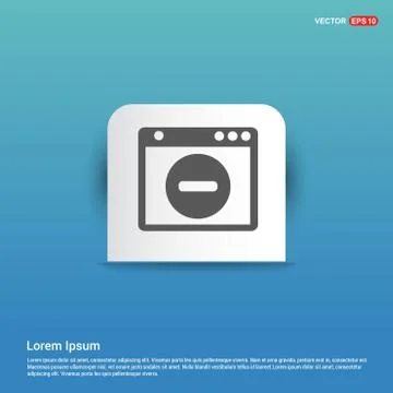Application window interface icon - Blue Sticker button Stock Illustration