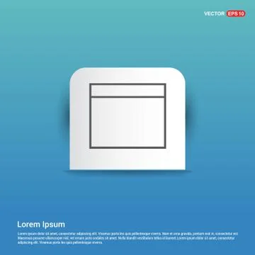 Application window interface icon - Blue Sticker button Stock Illustration