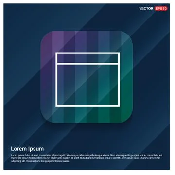 Application window interface icon Illustrazione stock