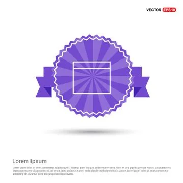 Application window interface icon - Purple Ribbon banner Stock Illustration