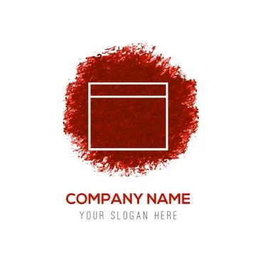 Application window interface icon - Red WaterColor Circle Splash Stock Illustration