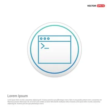 Application window interface icon - white circle button Stock Illustration