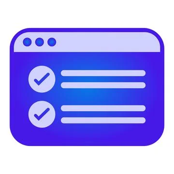 Application window managing task list with checkmarks Illustrazione stock