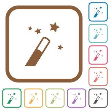 Application wizard simple icons Stock Illustration