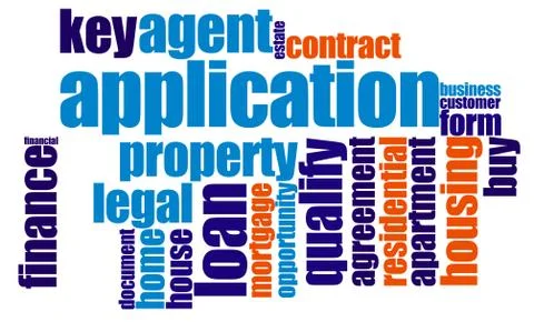 Application word cloud 스톡 일러스트