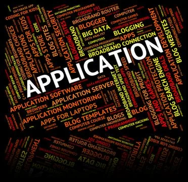 Application Word Means Www Apps And Computer Illustrazione stock