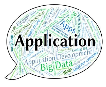 Application Word Shows Apps Www And Programming Stockillustratie