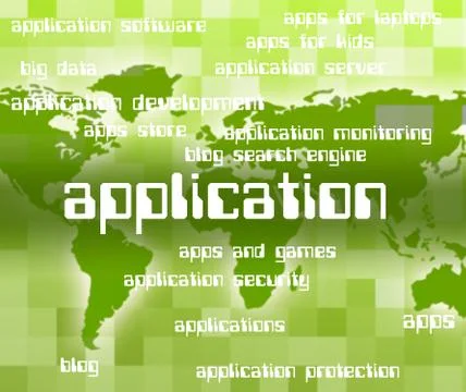 Application Word Shows Computer Software And Computers 스톡 일러스트