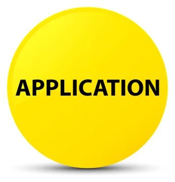 Application yellow round button Stock Illustration