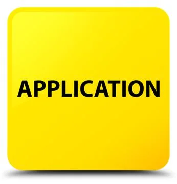 Application yellow square button Stock Illustration