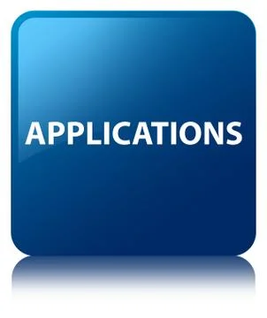 Applications blue square button Stock Illustration