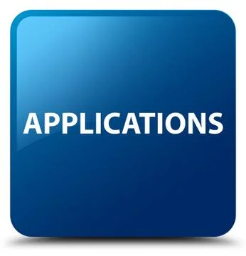 Applications blue square button 库存插图