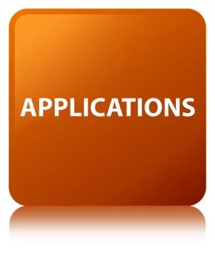 Applications brown square button Stockillustratie