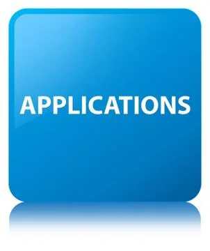 Applications cyan blue square button Illustrazione stock
