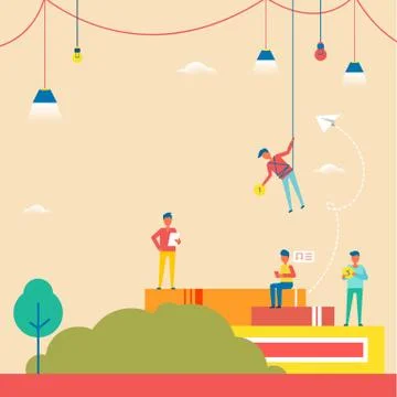 Applications Development Abstract Process Banner Illustrazione stock