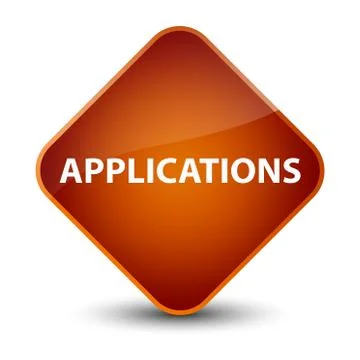 Applications elegant brown diamond button Stockillustratie