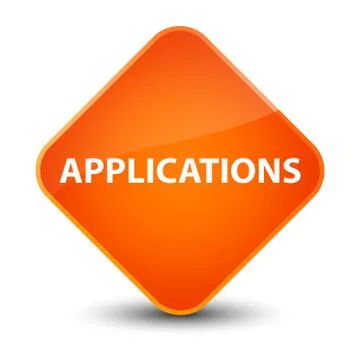 Applications elegant orange diamond button 库存插图