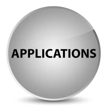 Applications elegant white round button Stock Illustration