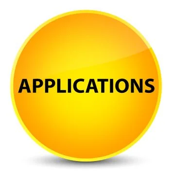 Applications elegant yellow round button Illustrazione stock