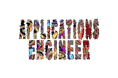 Applications engineer, Banner, Poster and Sticker Stock Illustration
