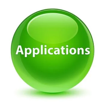 Applications glassy green round button 스톡 일러스트