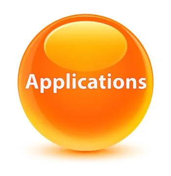Applications glassy orange round button イラスト素材