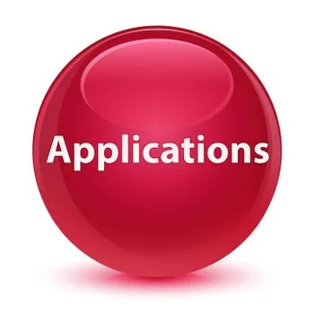 Applications glassy pink round button Stock Illustration