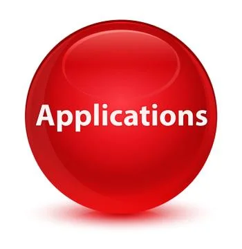 Applications glassy red round button イラスト素材
