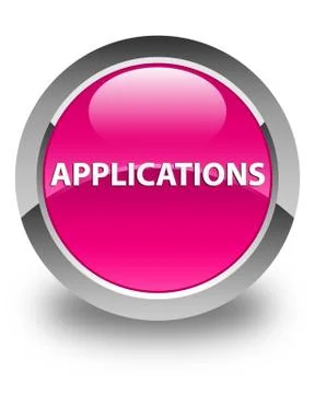Applications glossy pink round button Illustrazione stock