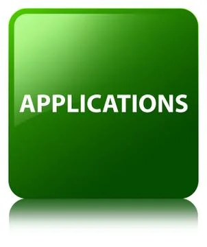 Applications green square button Stock Illustration