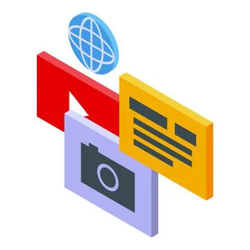 Applications icon, isometric style Stockillustratie