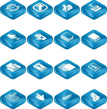 Applications icon series set Stock Illustration