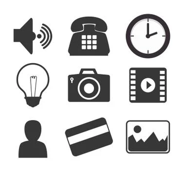 Applications menu design Illustrazione stock