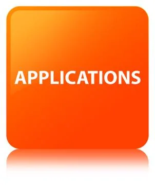 Applications orange square button Illustrazione stock