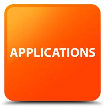 Applications orange square button Stock Illustration