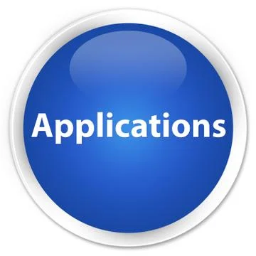Applications premium blue round button Stock Illustration