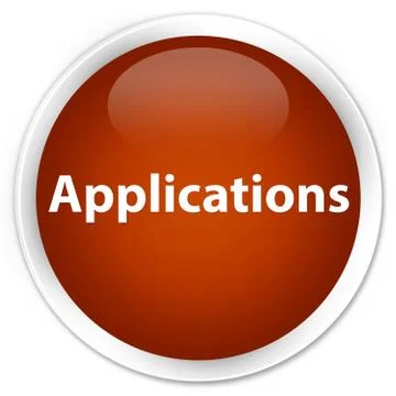 Applications premium brown round button Stock Illustration