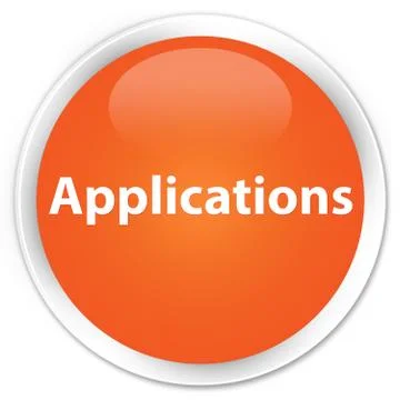 Applications premium orange round button 库存插图