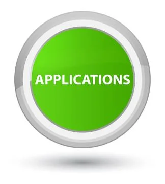 Applications prime soft green round button 库存插图