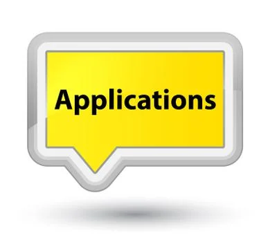 Applications prime yellow banner button Stockillustratie