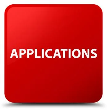 Applications red square button Stock Illustration