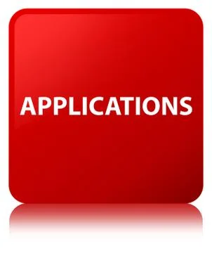 Applications red square button Stockillustratie