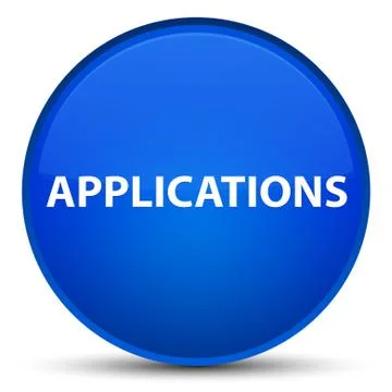 Applications special blue round button Illustrazione stock